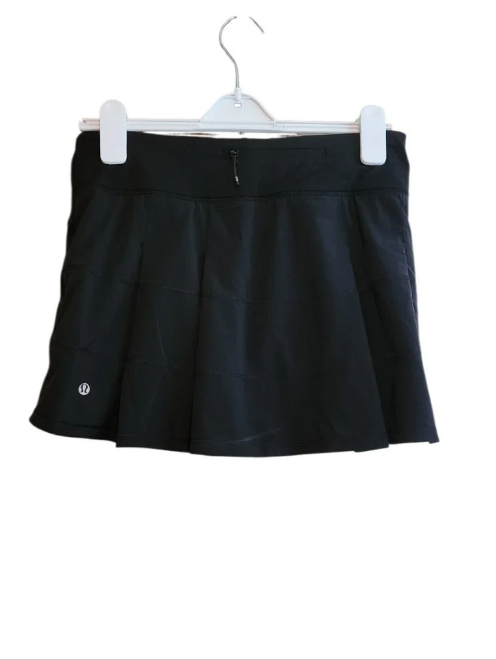 lululemon athletica Black Flared Athletic Skirt with Hidden Zip Pocket